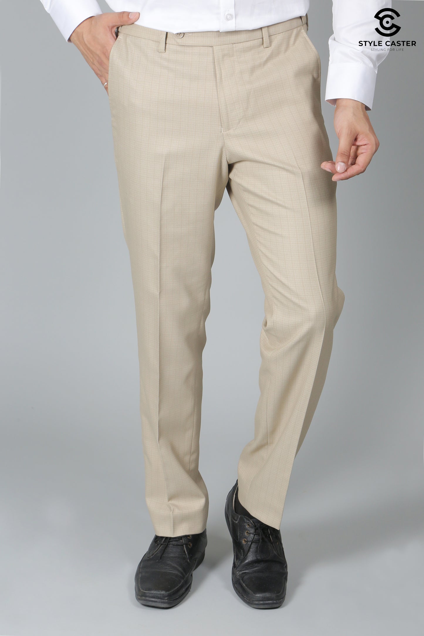 Beige formal pants for men – Style caster